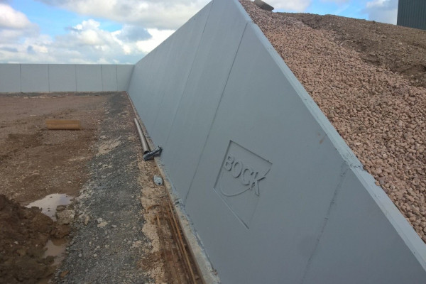 Installation of precast concrete silage clamps at Harper Adams University