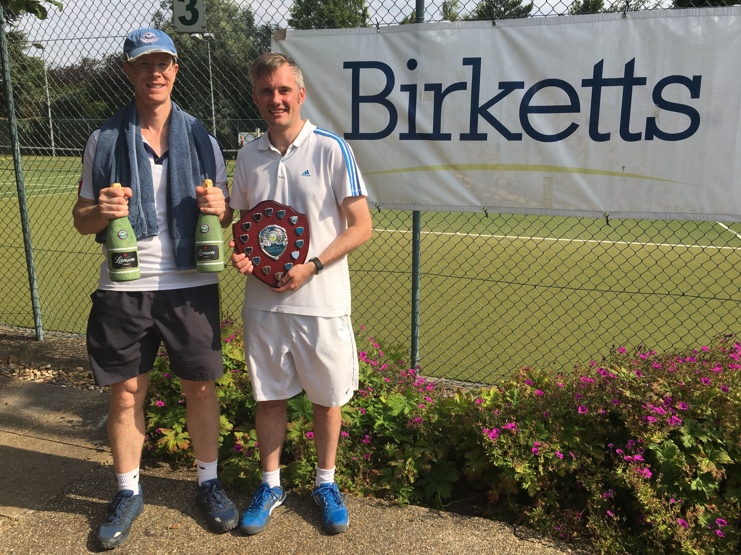 Sean Milbank and Matt Sparrow win Birketts tennis competition