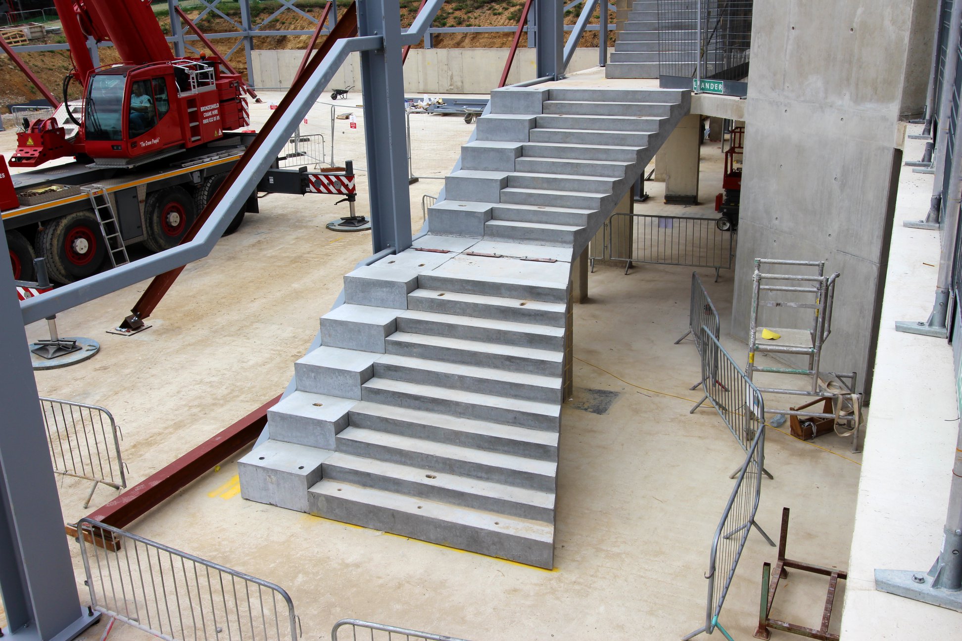 Bespoke precast concrete staircase installed at St Georges College