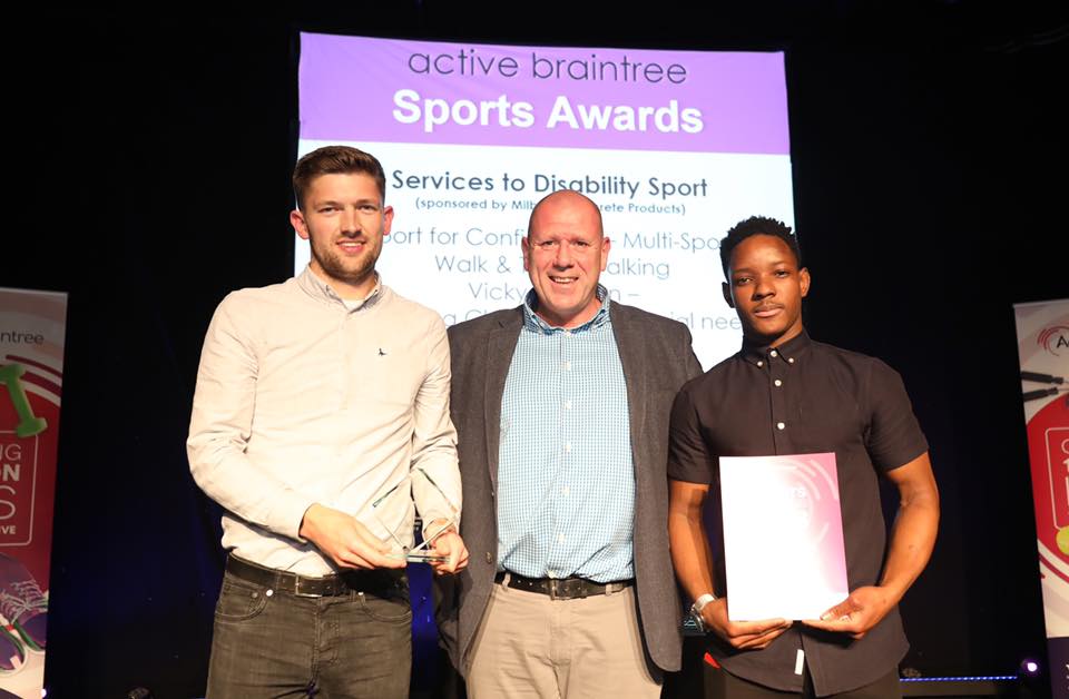 Andy Mayne presents services to disability awards at active Essex 2018