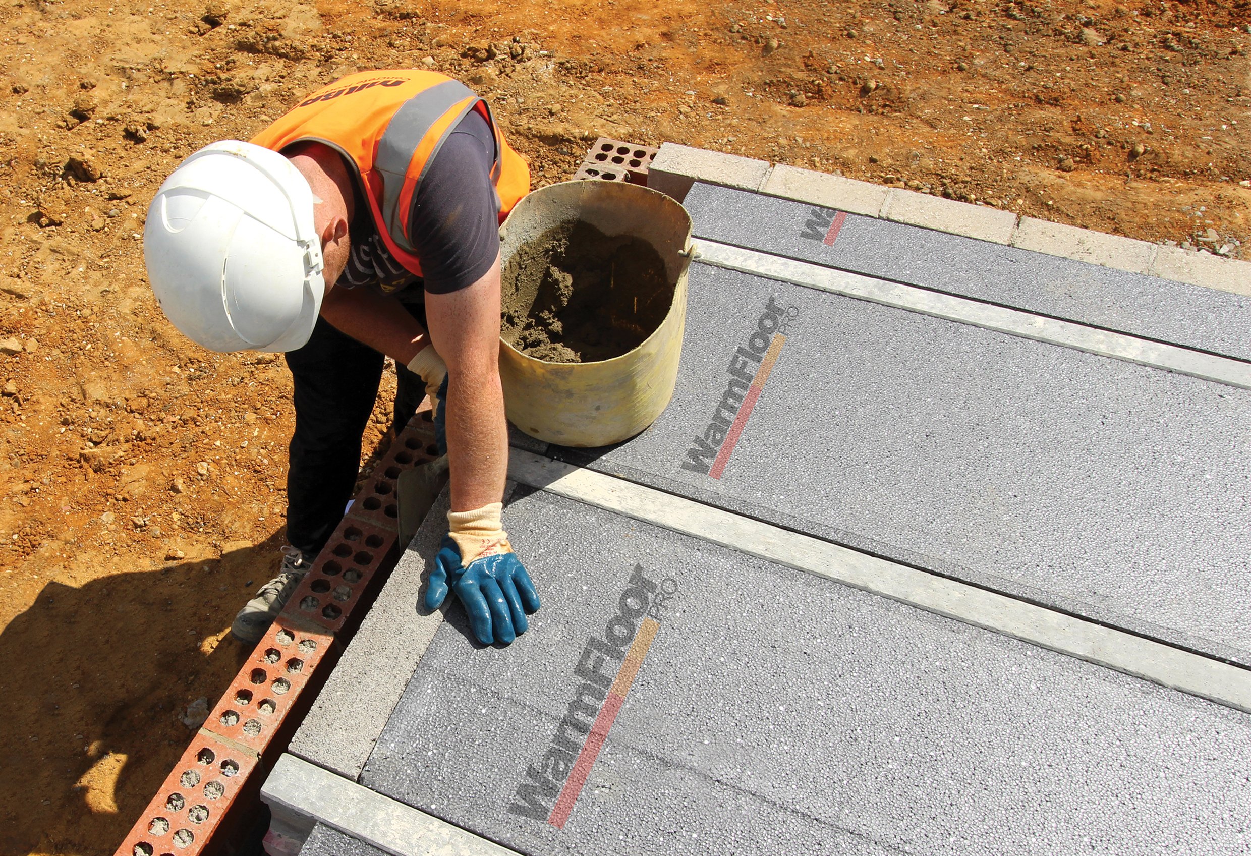 Close up of Milbank insulated beam and block flooring WarmFloor Pro