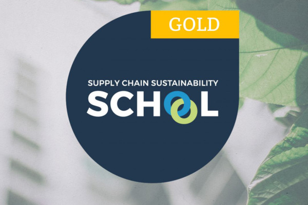 supply chain sustainability school award gold to Milbank concrete products