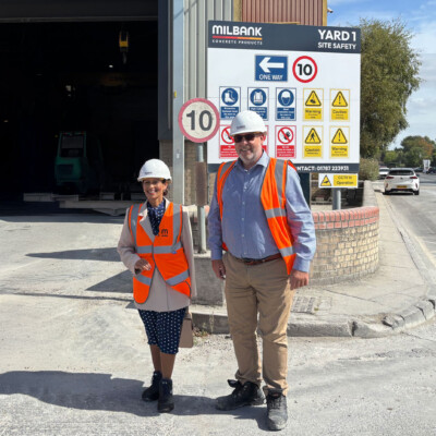 Priti Patel visits Milbank Concrete Products 1