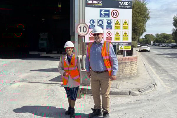 Priti Patel visits Milbank Concrete Products 1