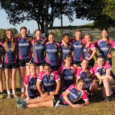 ATL Women’s Rugby proudly wearing their new Milbank-sponsored kit following their County Cup and Festival of Rugby wins.