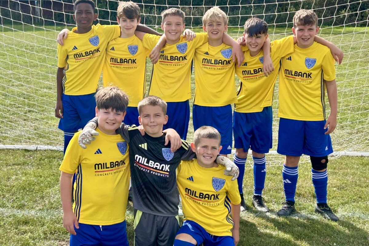 U12 football team in milbank sponsored kit